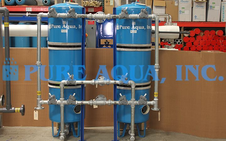 Duplex Carbon Steel Media Filter 35 GPM - Kuwait