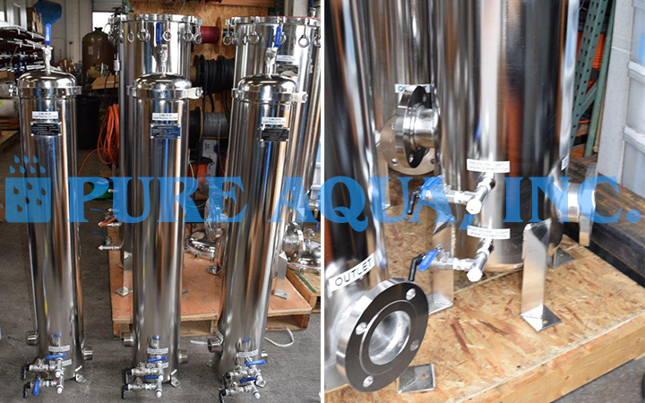 Stainless Steel Multi Cartridge Filter Housing 4 x 350,000, 3 x 260,000 and 3 x 115,200 GPD - Kuwait - Image 2